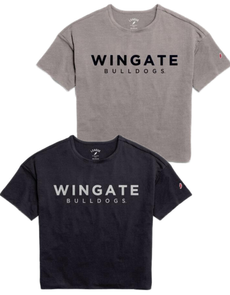 Ladies Wingate University Bulldogs All Day Boxy Short Sleeve T-Shirt