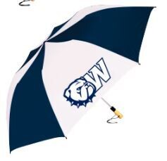 58&quot; The Big Storm Oversized Navy White Dog Head W Umbrella
