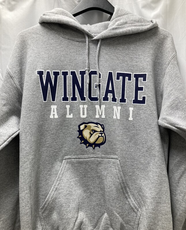 Grey Wingate Alumni Dog Head Hoodie Sweatshirt