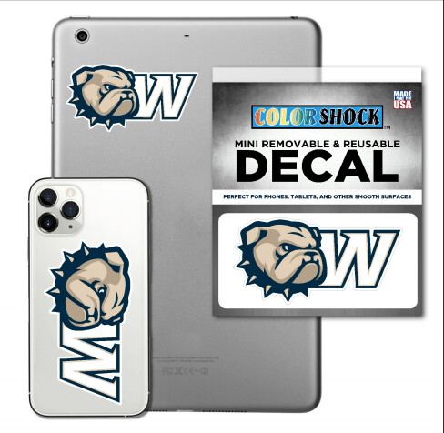 4&quot; x 2&quot; Dog Head W Removeable Mini Decal