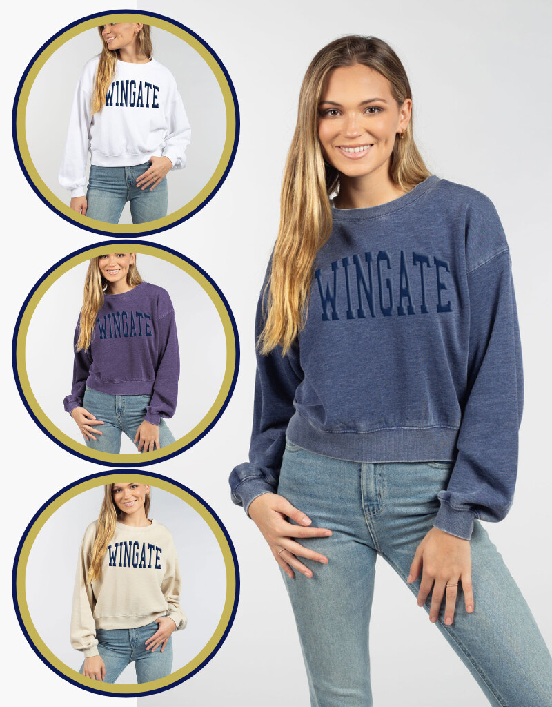 Wingate Campus Crop Crewneck Sweatshirt