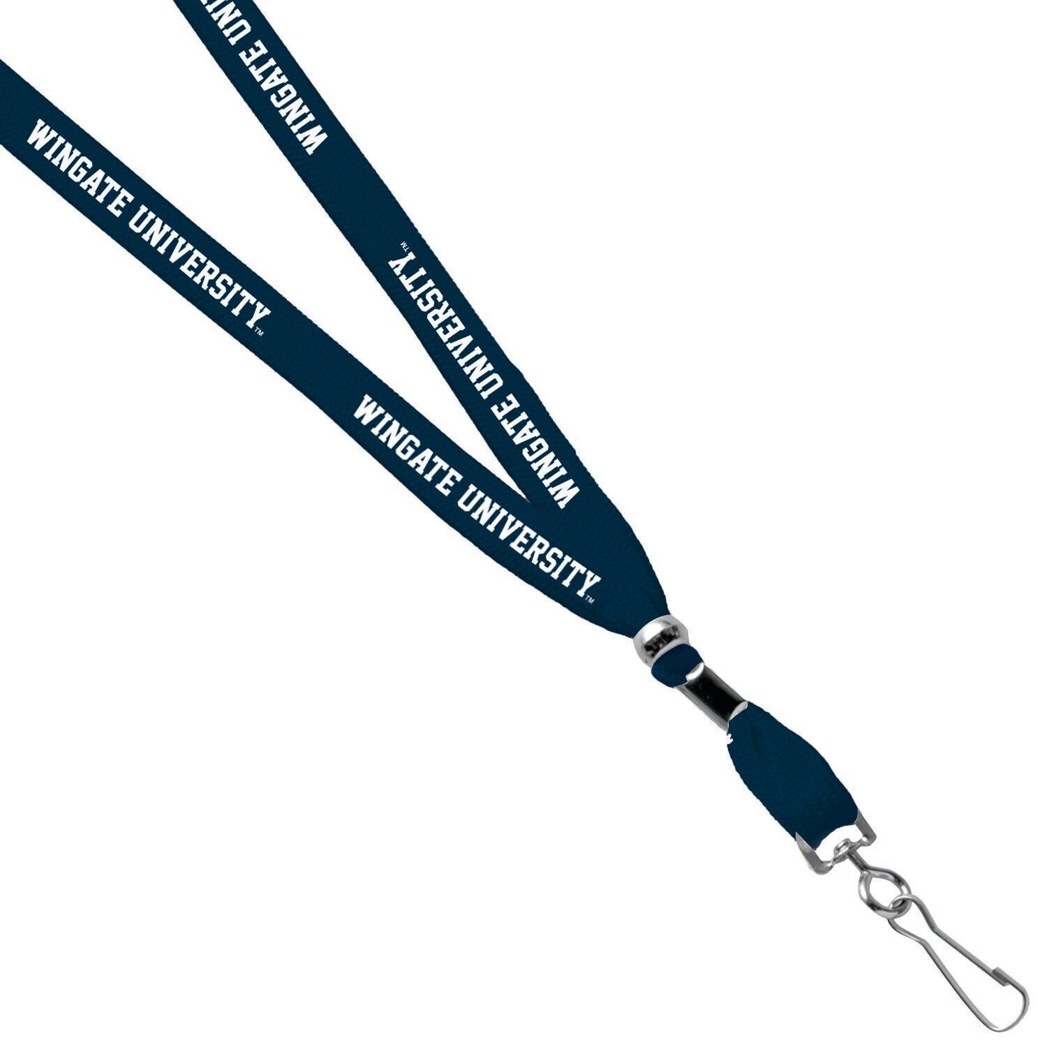 Navy Wingate University Value Lanyard