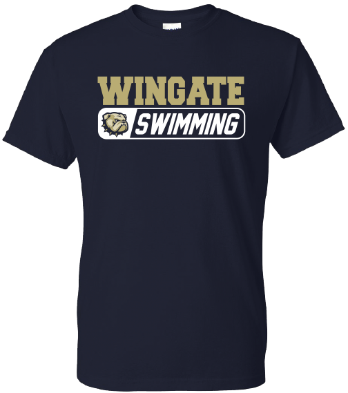 Navy Wingate Dog Head Swimming Short Sleeve T Shirt