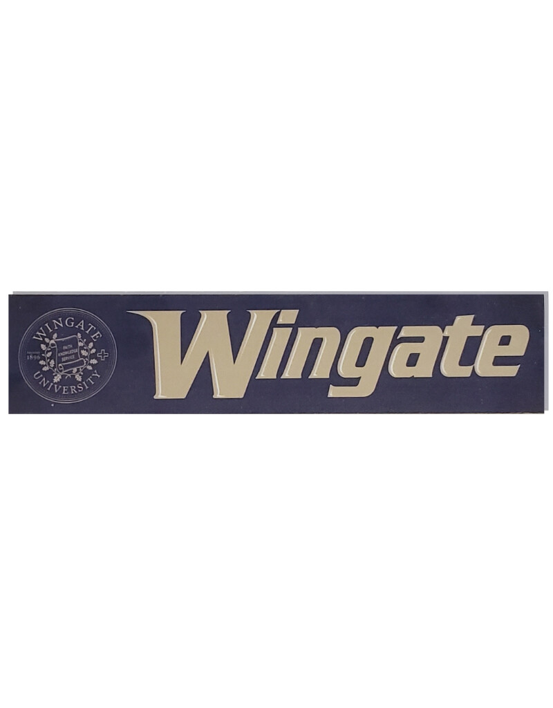 3&quot; x 13&quot; Wooden Navy Vegas Seal Wingate Plaque