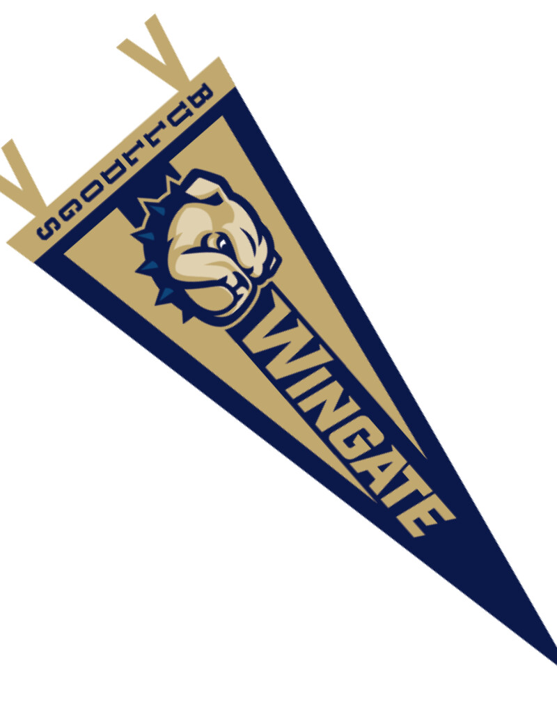 12&quot; x 32&quot;  Bulldogs Dog Head Wingate Pennant
