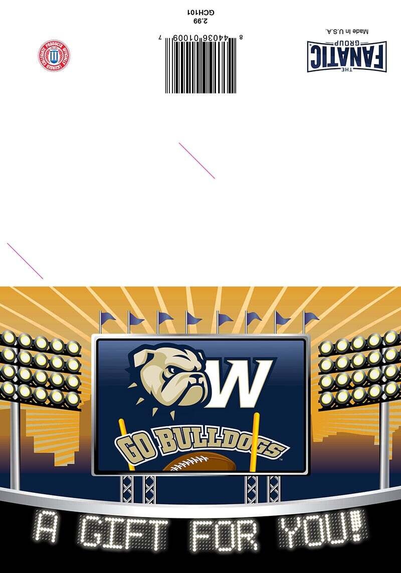 5&quot; x 7&quot; A Gift For Your Go Bulldogs Greeting Card Gift Card Holder