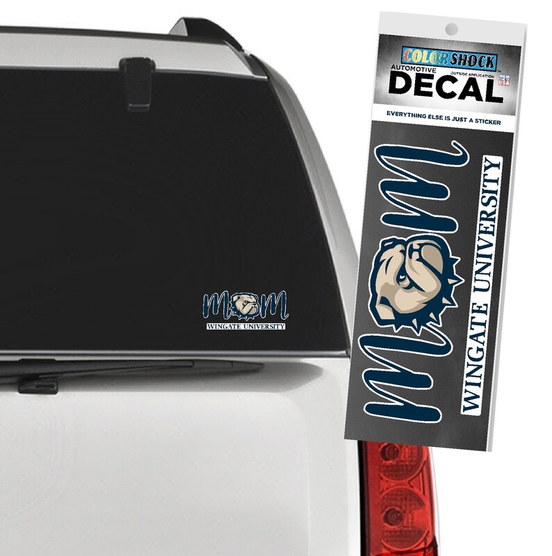 3&quot; x 6&quot; MOM Dog Head O Decal