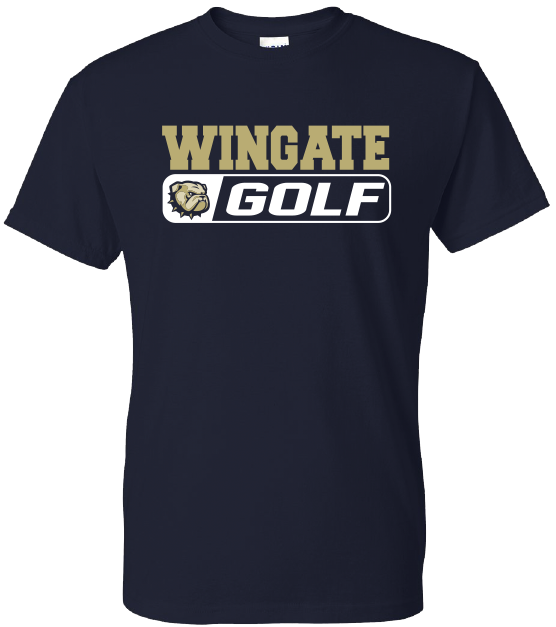 Navy Wingate Dog Head Golf Short Sleeve T Shirt