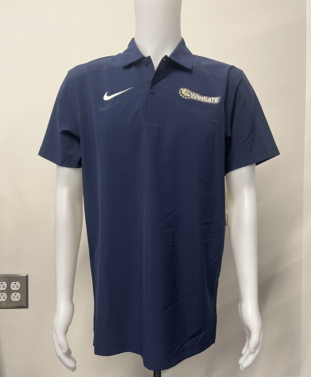 Navy Wingate Dog Head Woven Polo
