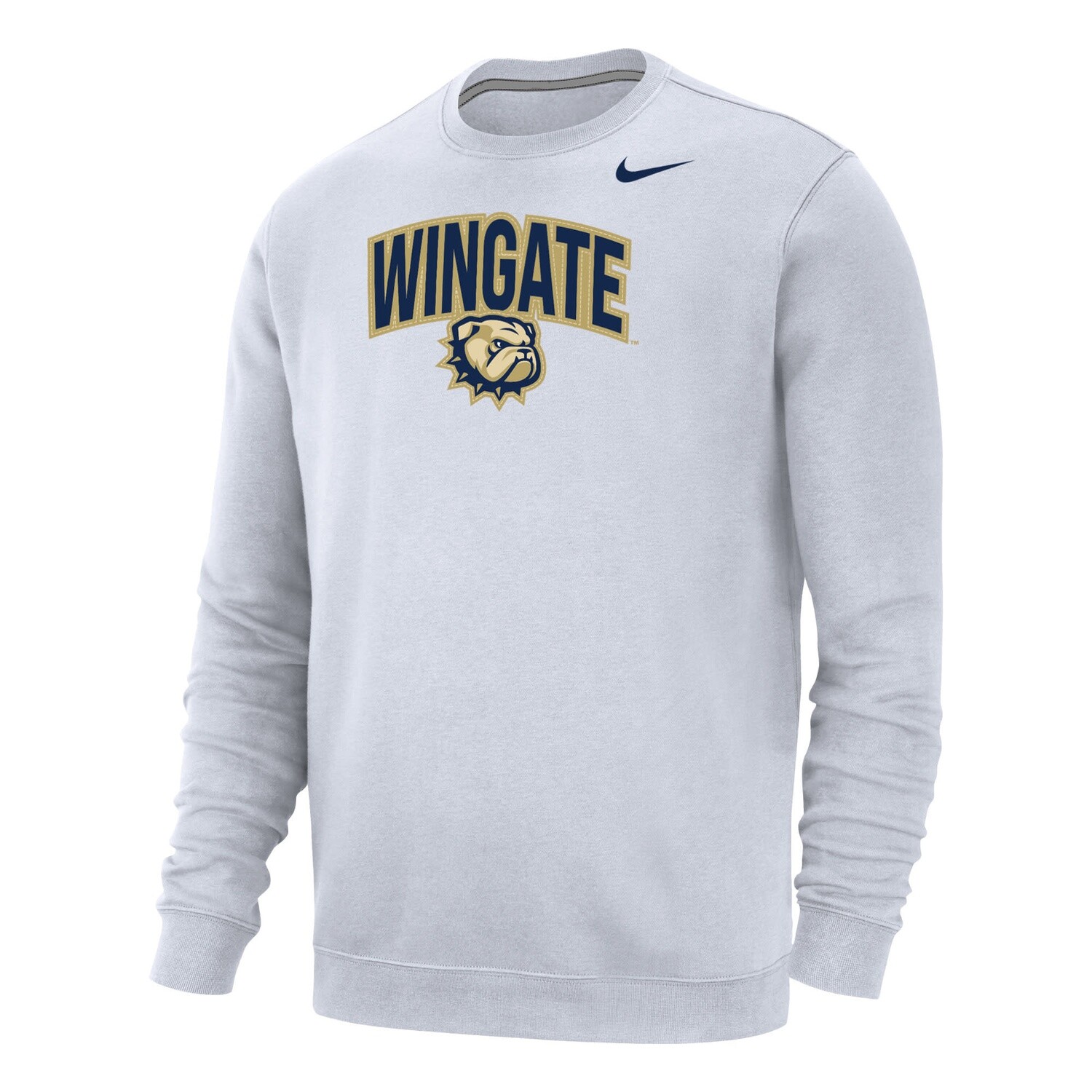 White Wingate Dog Head Club Fleece Crewneck Sweatshirt