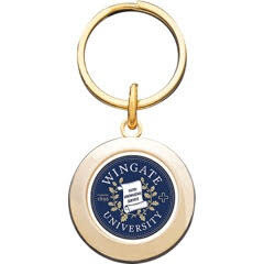 Gold Prestige Round  Seal Keychain