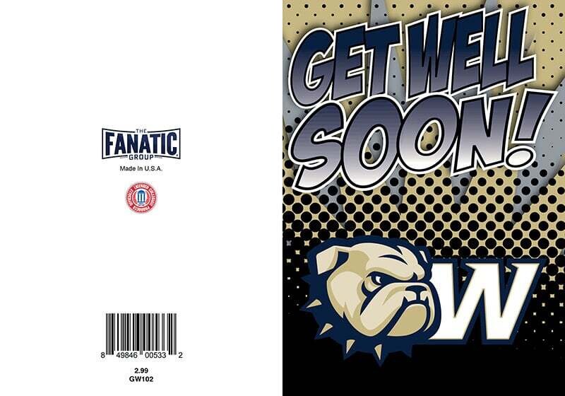 5&quot; x 7&quot; Get Well Soon Go Bulldogs Greeting Card