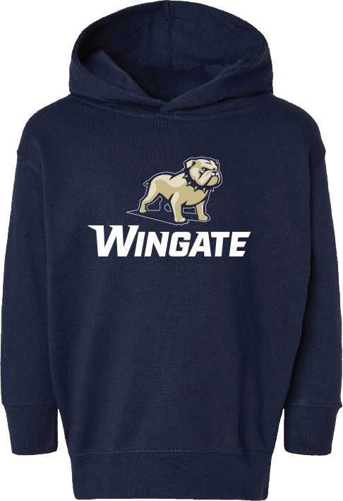 Toddler Navy Full Standing Dog Over Wingate Hoodie Sweatshirt