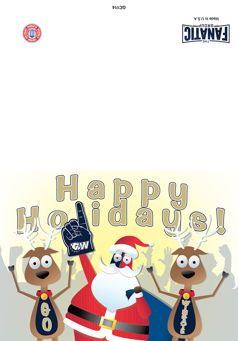 5&quot; x 7&quot; Happy Holidays Go Bulldogs Greeting Card