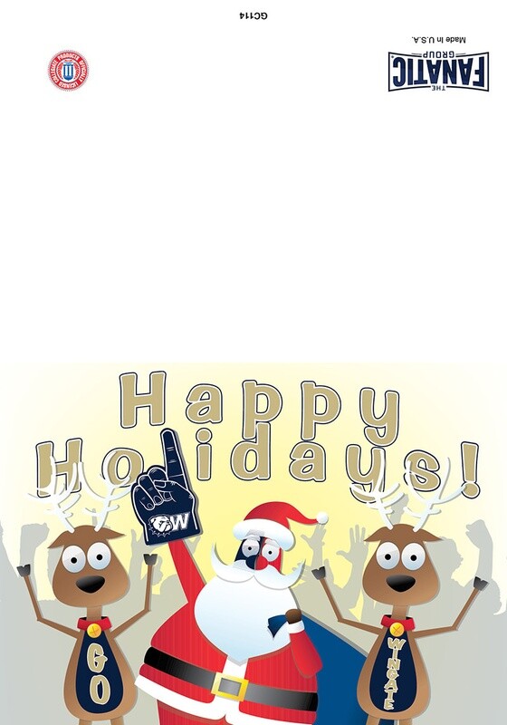 5&quot; x 7&quot; Happy Holidays Go Bulldogs Greeting Card
