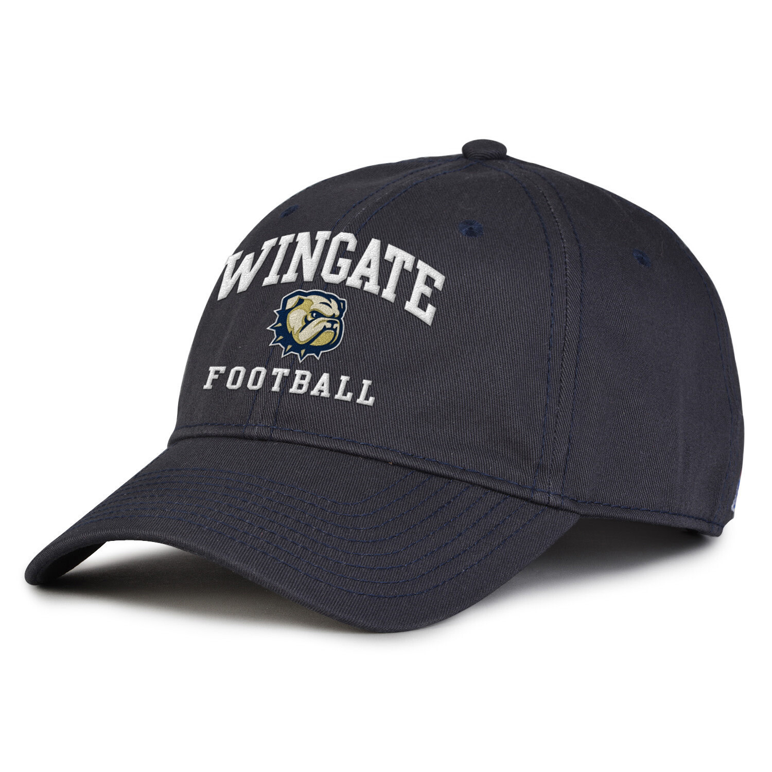 Deep Navy Wingate Dog Head Football Unstructured Adjustable Hat