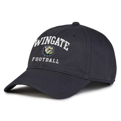 Deep Navy Wingate Dog Head Football Unstructured Adjustable Hat