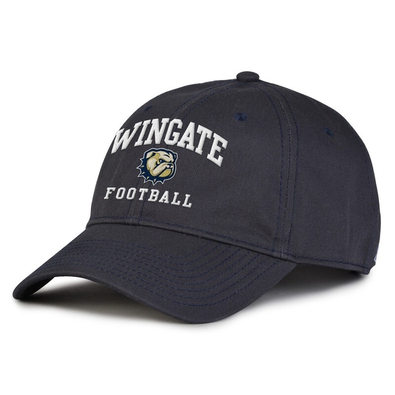 Deep Navy Wingate Dog Head Football Unstructured Adjustable Hat