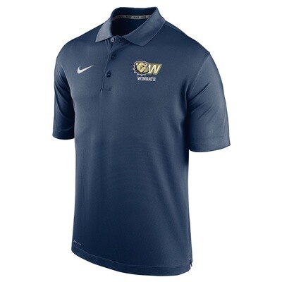 Navy Dog Head W Over Wingate Embroidered Victory Polo