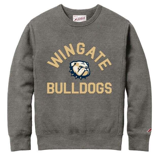 Grey Stadium Wingate Dog Head Bulldogs Crewneck Sweatshirt