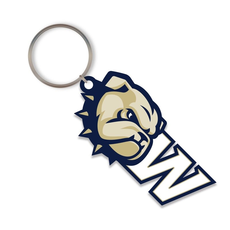 3D Dog Head W Softie Keychain