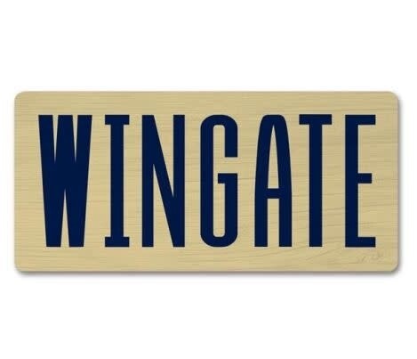 1.75&quot; x 3.75&quot; Gold Wingate Long Wood Magnet