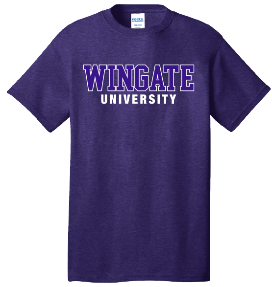 Purple Heather Wingate University Short Sleeve T Shirt 
