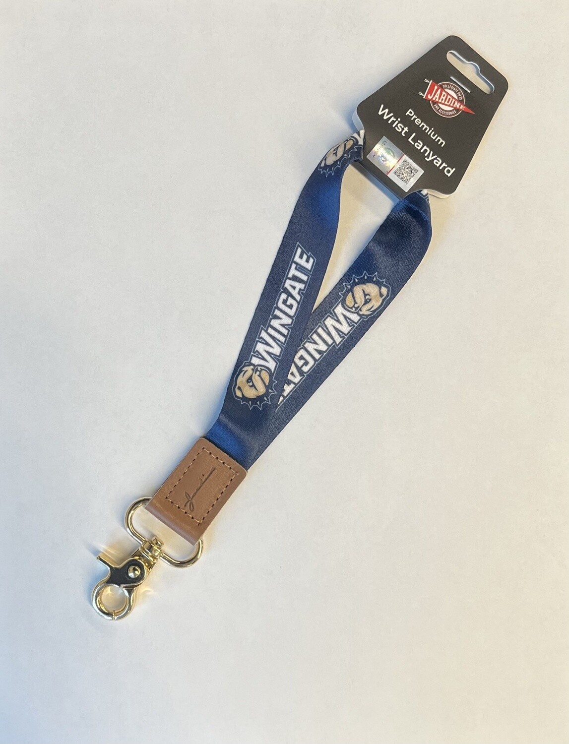 Blue Wingate Dog Head Wristlet Keychain