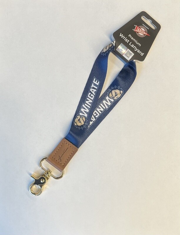 Blue Wingate Dog Head Wristlet Keychain