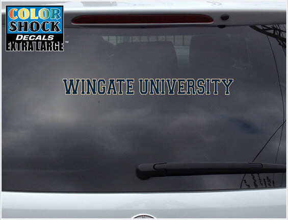 15.5" x 1.5" Wingate University Sticker Decal Color Shock