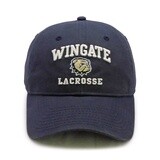 Deep Navy Wingate Dog Head Lacrosse Unstructured Adjustable Hat