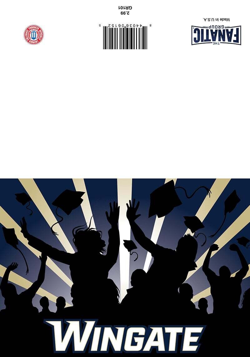 5&quot; x 7&quot;  Wingate Graduation Go Bulldogs Greeting Card