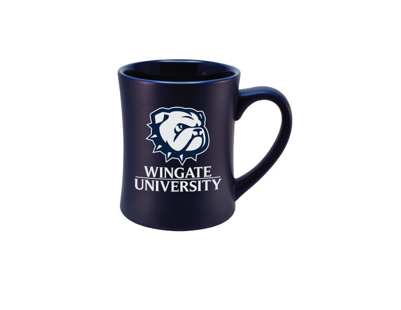 (PICK UP ONLY) 16oz Cobalt Blue Etched Matte Dog Head over WU Mug