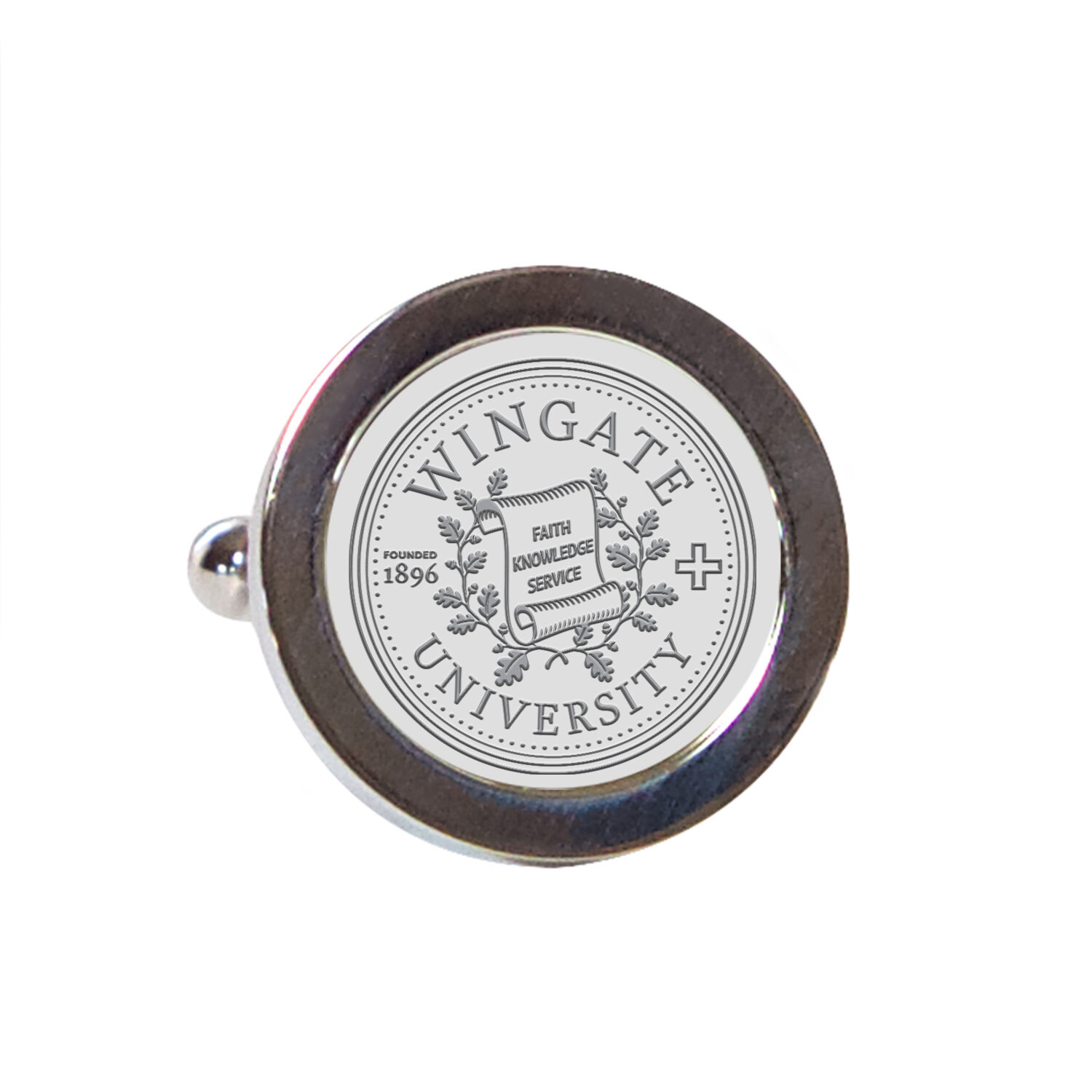DROP SHIP ONLY Silver Wingate University Seal Cufflinks (ONLINE ONLY)