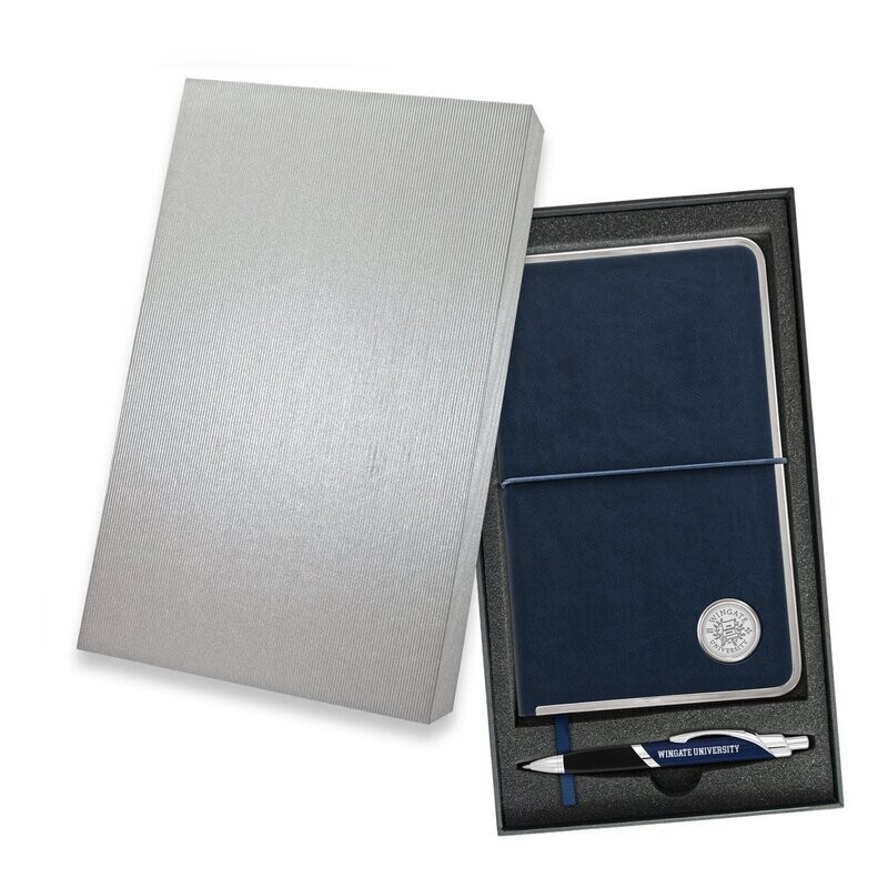 DROP SHIP ONLY Navy Journal with Wingate University Seal and Pen (ONLINE ONLY)