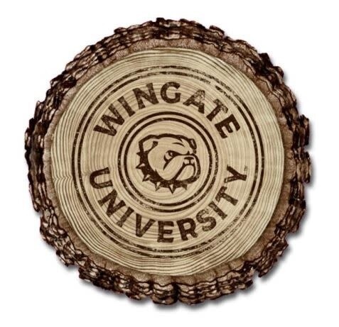 3&quot; x 3&quot; Wingate Dog Head University Barky Wood Magnet