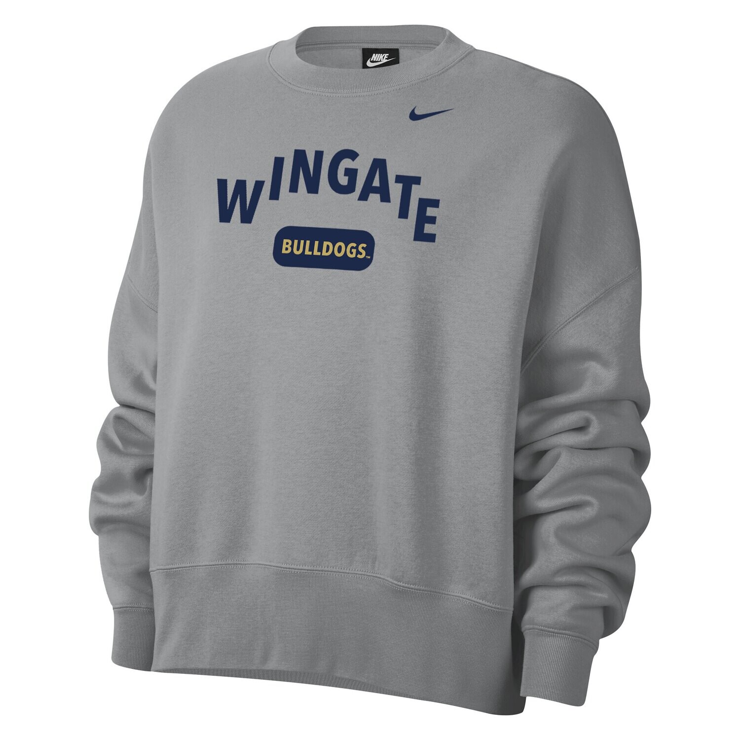 Grey Wingate Bulldogs Everyday Ladies Campus Crew