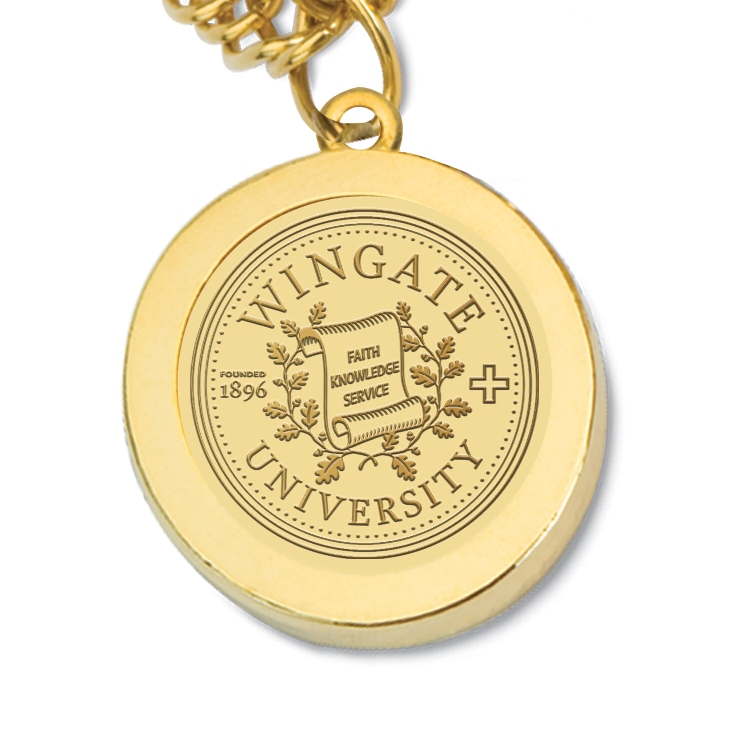 DROP SHIP ONLY Gold Wingate University Seal Charm Bracelet (ONLINE ONLY)