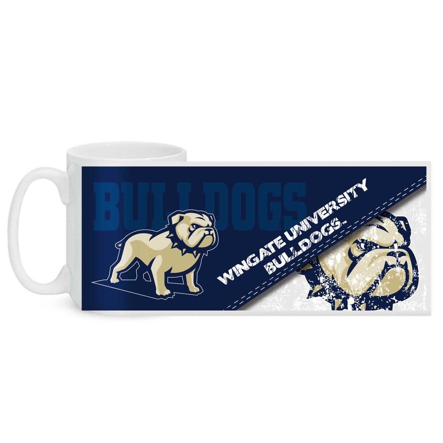 (PICK UP ONLY) 15oz Full Standing Dog Wingate University Bulldogs Dog Head Colormax El Grande Mug