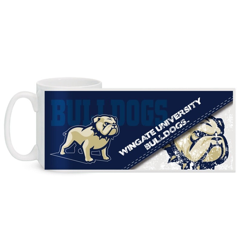 (PICK UP ONLY) 15oz Full Standing Dog Wingate University Bulldogs Dog Head Colormax El Grande Mug