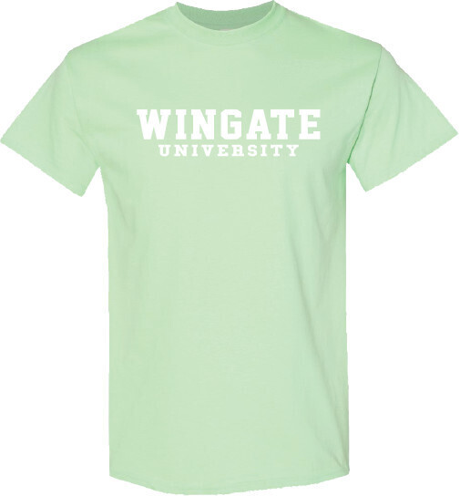 Mint Green Wingate University Short Sleeve T Shirt