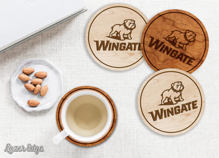 Single Full Dog Over Wingate Maple Coaster