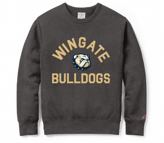 Stadium Charcoal Wingate Dog Head Bulldogs Crewneck Sweatshirt