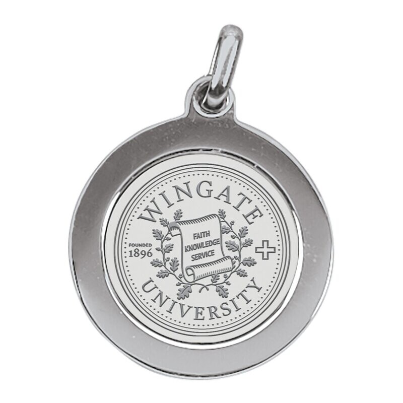 DROP SHIP ONLY Silver Wingate University Seal Pendant Charm (ONLINE ONLY)