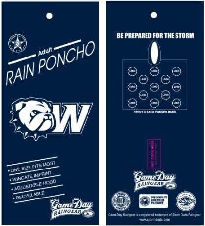 Navy Stadium Poncho Dog Head W Logo