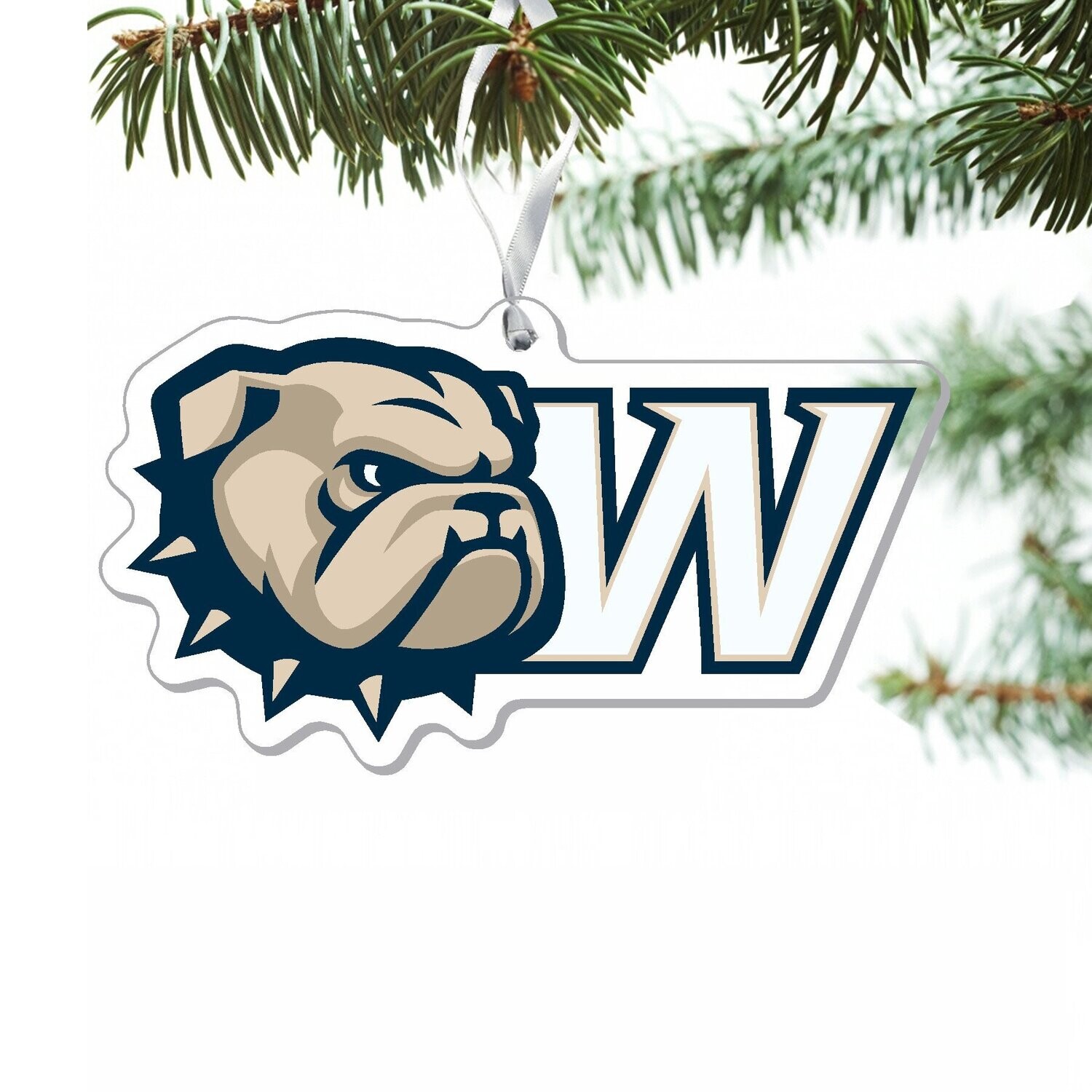 Acrylic Ornament Dog Head W Logo