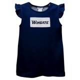 Infant Navy Smocked Wingate Knit Angel Wing Short Sleeve T Shirt, Size: 6M