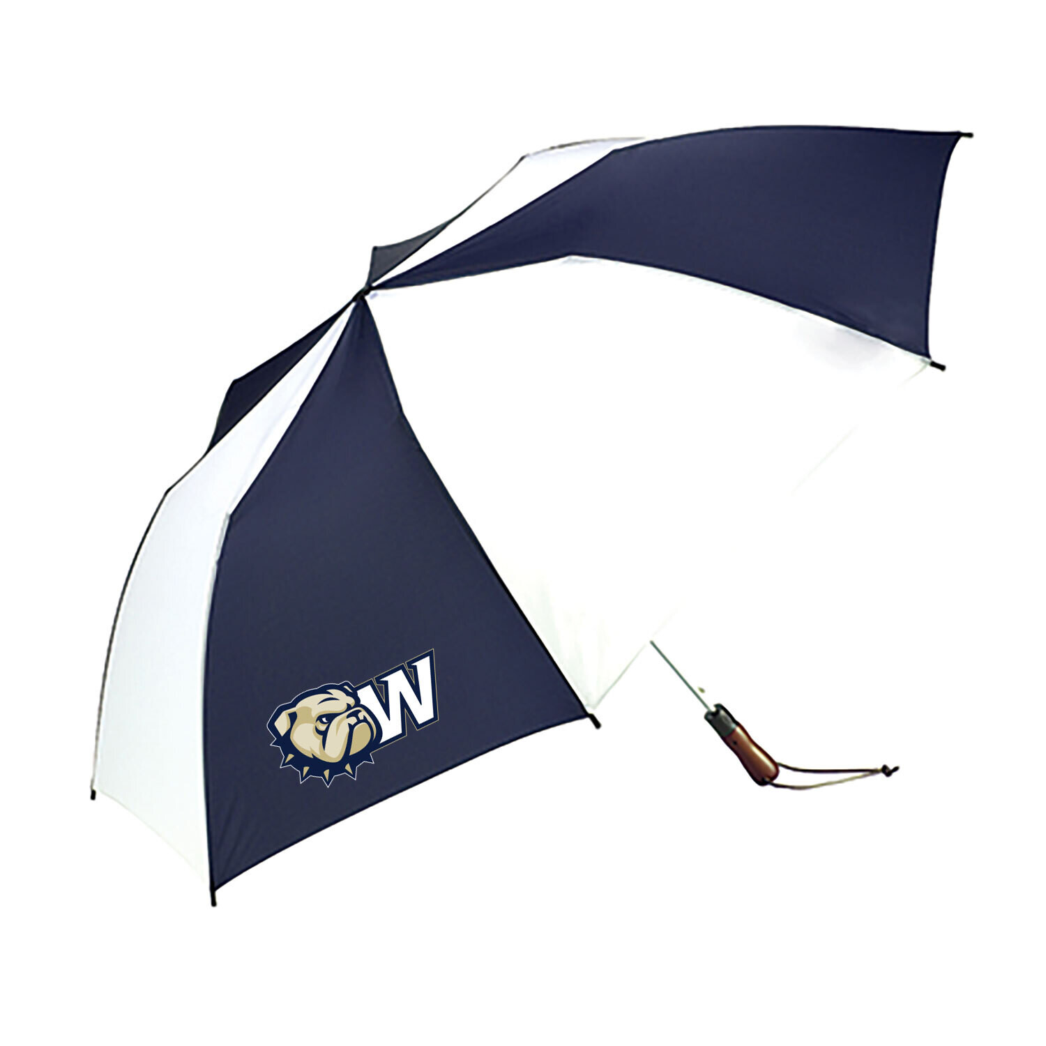 58&quot; Auto Open Navy White Dog Head W Umbrella