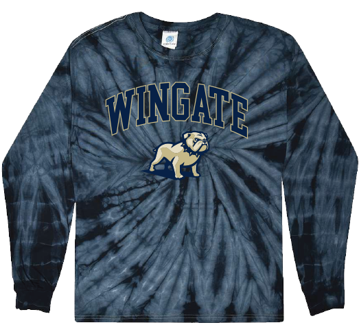 Tie Dye Wingate Over Full Standing Dog Long Sleeve T Shirt