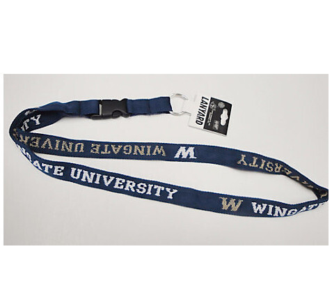 Berkeley Woven Vegas Gold White Wingate University W Lanyard